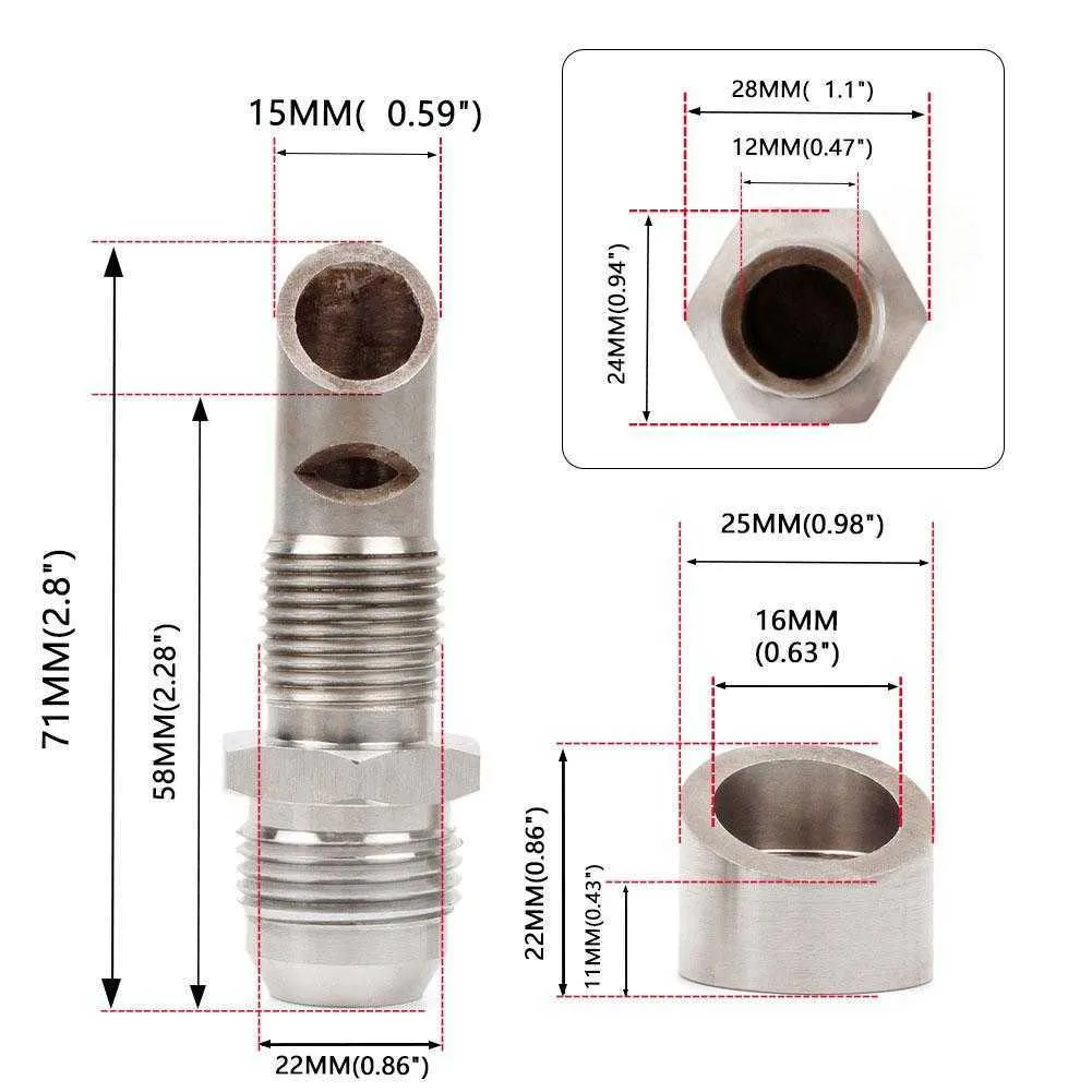 New Stainless Steel Exhaust Vacuum Kit Catch Can Vent E-VAC Scavenger Kit Includes T304 SS E-VAC Fitting