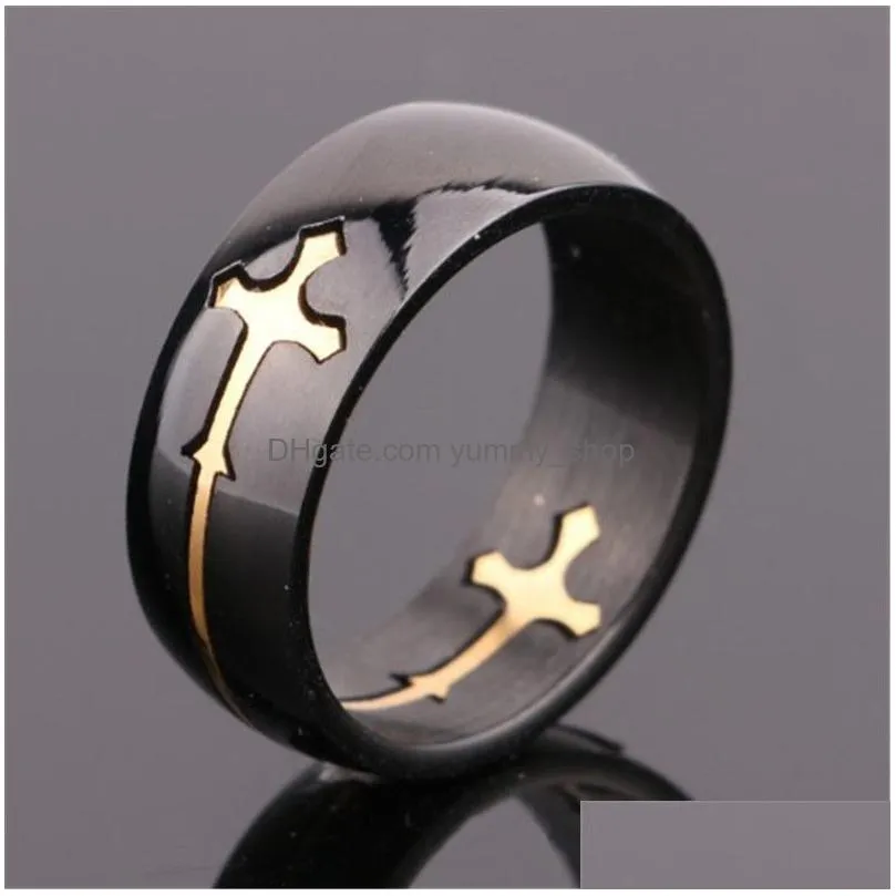 removable jesus cross rings stainless steel rings women men silver gold cross fashion jewelry gift will and sandy