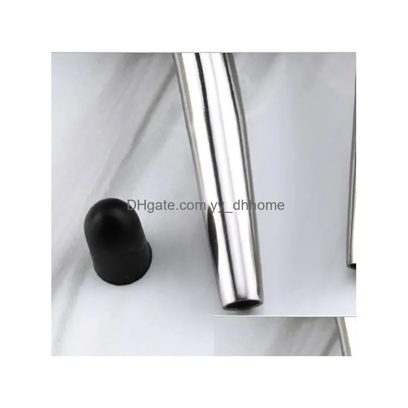 stainless steel wine pourers wine oil bottle pourer spout cork stopper with dust cap home bar tool