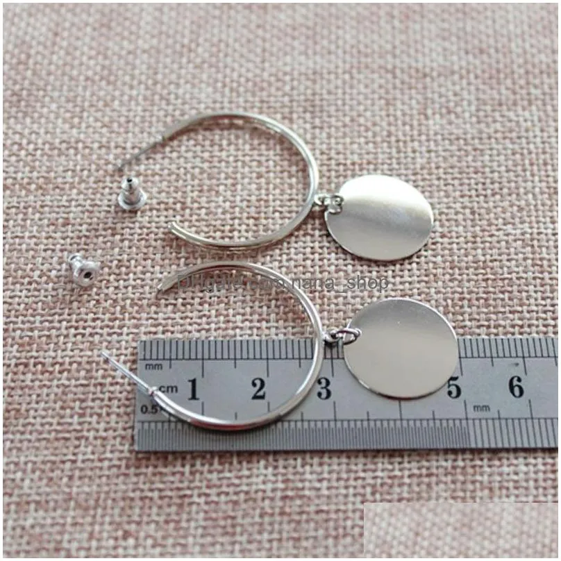 bohemian simple hoop dangle earrings american design elegant round disc geometric unique earring for women jewelry accessory
