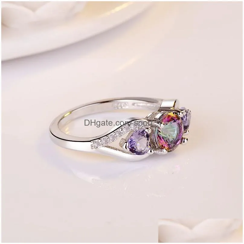 colorful heart diamond ring women engagement wedding rings fashion jewelry gift will and sandy