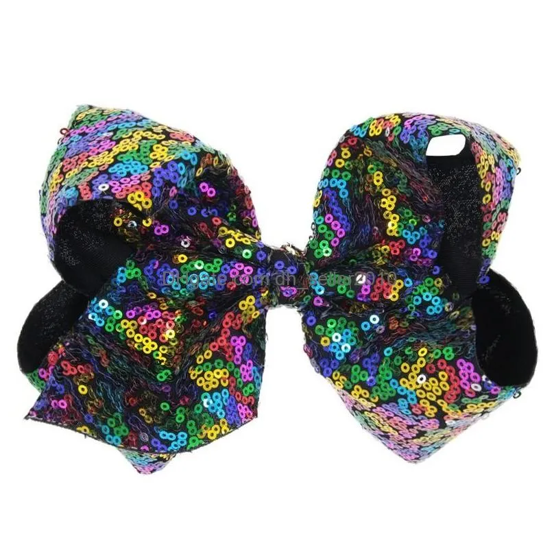 glitter paillette bow knot hair clip barrettes baby kids bobby pin hairpin dress fashion jewelry