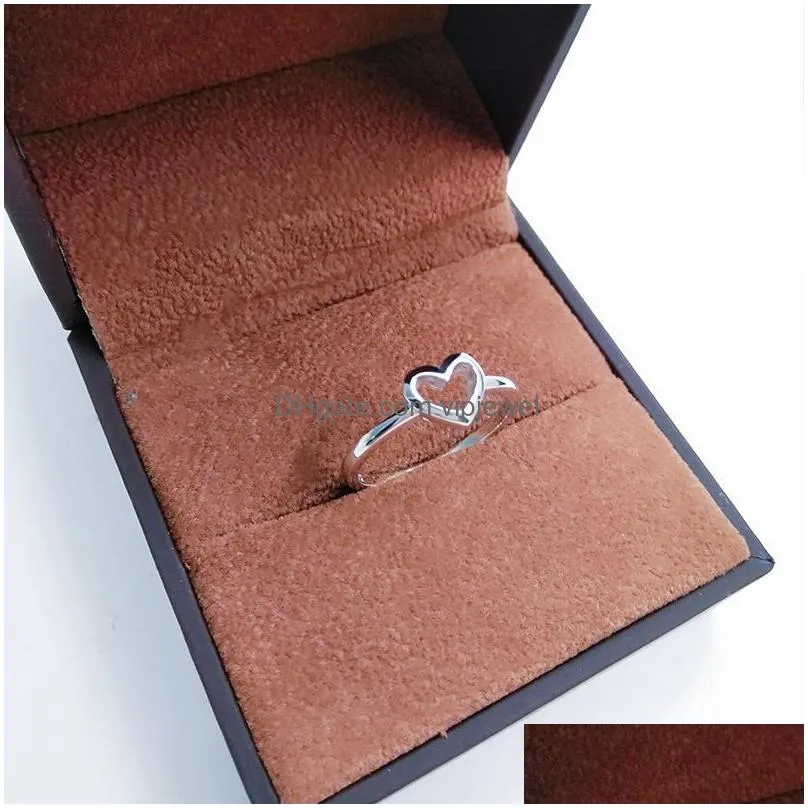 minimalist heartshaped love ring for women good friend gift rose gold lovers simple finger knuckles ring size 5 11