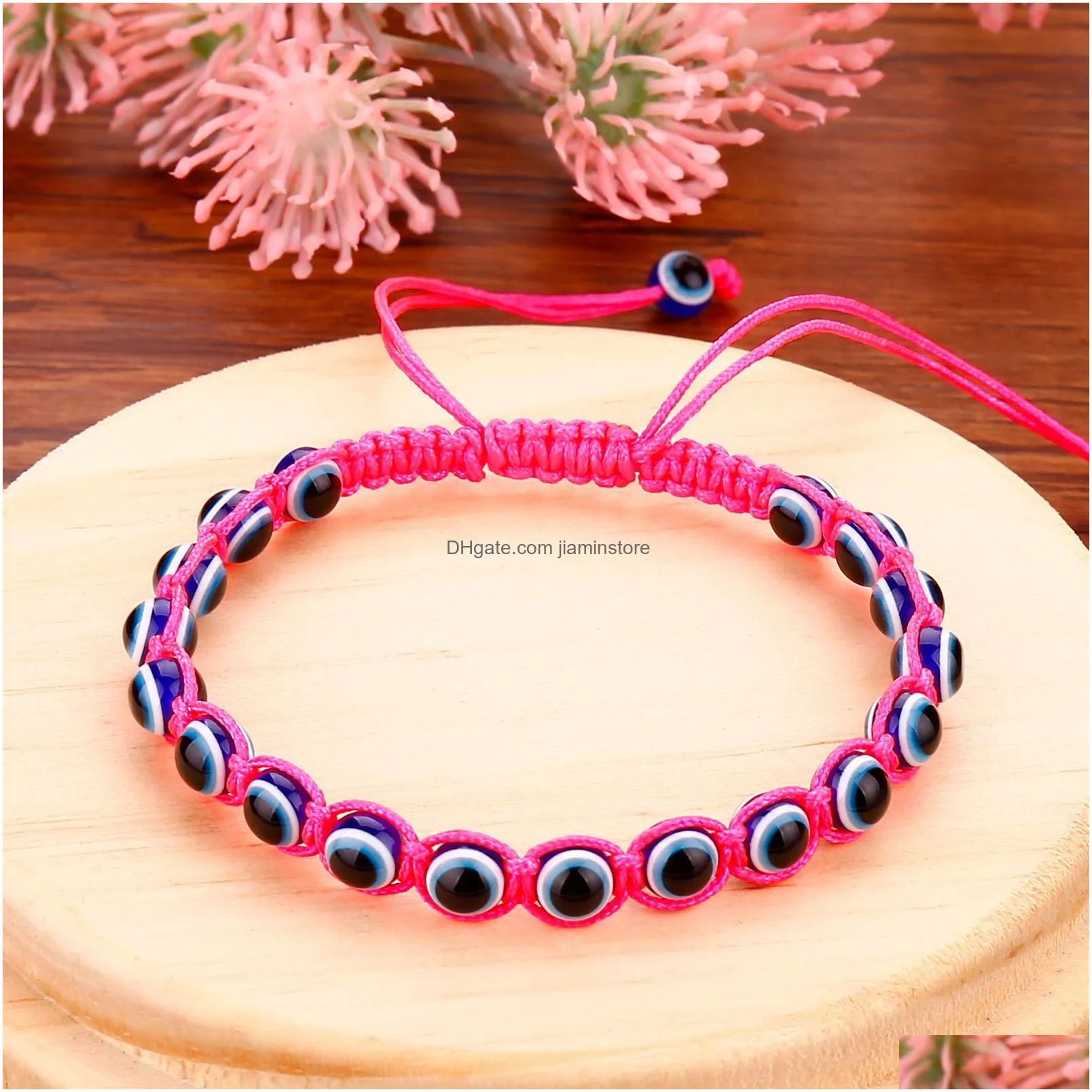 handmade turkish lucky evil blue eye bracelets for women men blue eyes braided red rope lucky bracelet friendship jewelry
