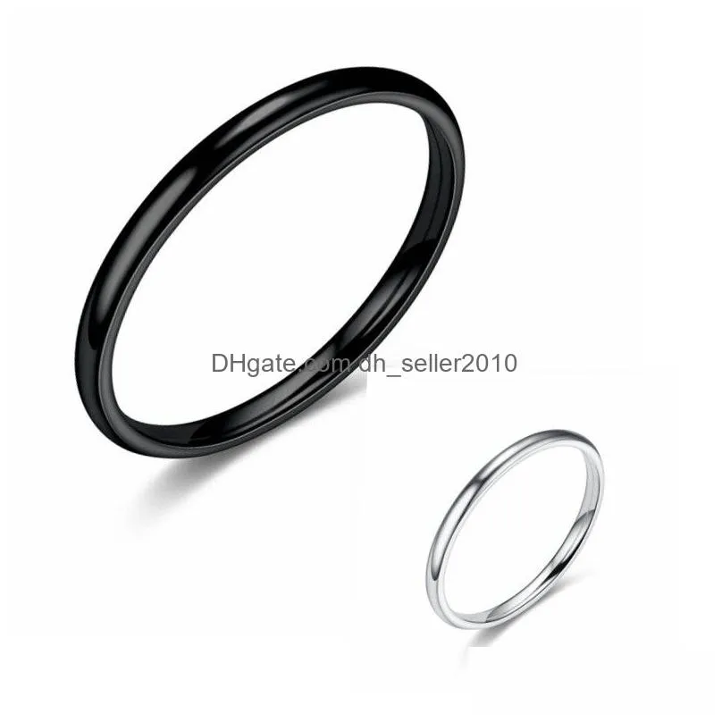 stainless steel glaze thin ring band blank tail rings fashion jewelry for women will andy sandy