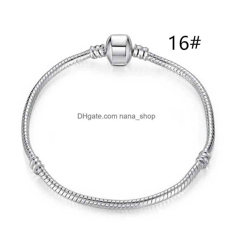 silver snake chain bangle bracelet for women luxury jewelry