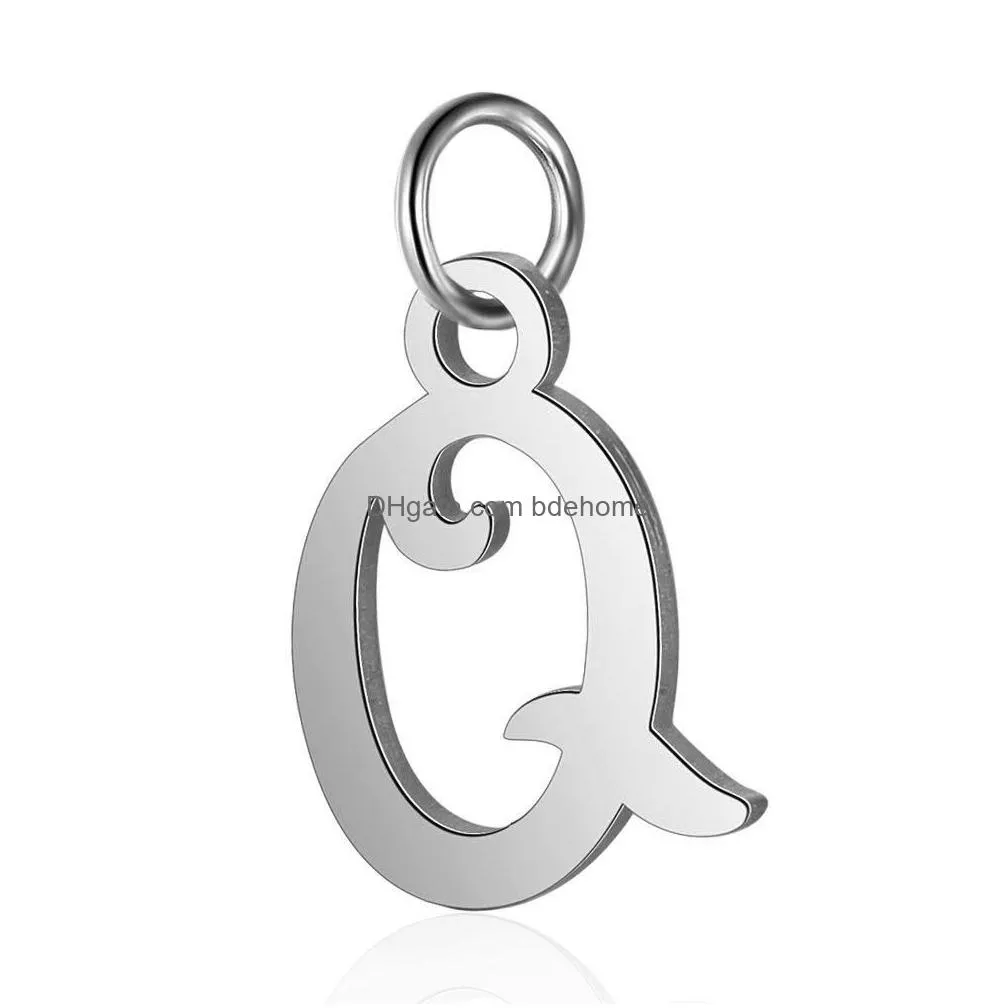 26pcs initial charms 26 english alphabet letter charm pendants for women man diy necklace bracelet jewelry making az