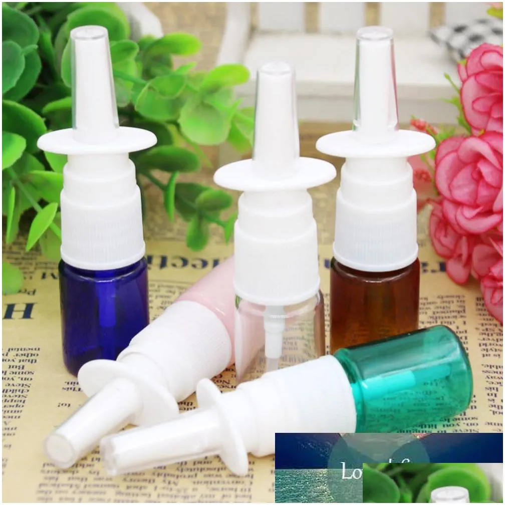 1pc 5ml nasal spray bottle direct injection sprayer pet plastic atomizer cosmetic mist nose spray refillable spray bottle