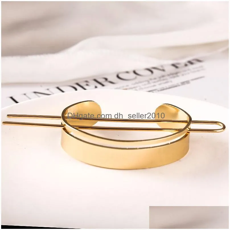 metal pony tails holder gold feather hairpin horsetail hair updo curly fixed headdress for women fashion jewelry
