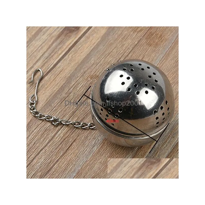 stainless steel mesh tea ball infuser teas strainer filters interval diffuser home kitchen teaware tools