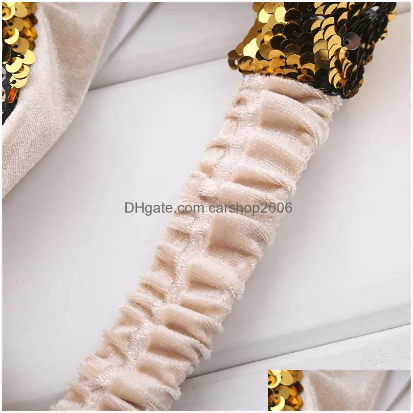 fish scale sequin paillette headband diy hair bands wrap for women children fashion jewelry will and sandy