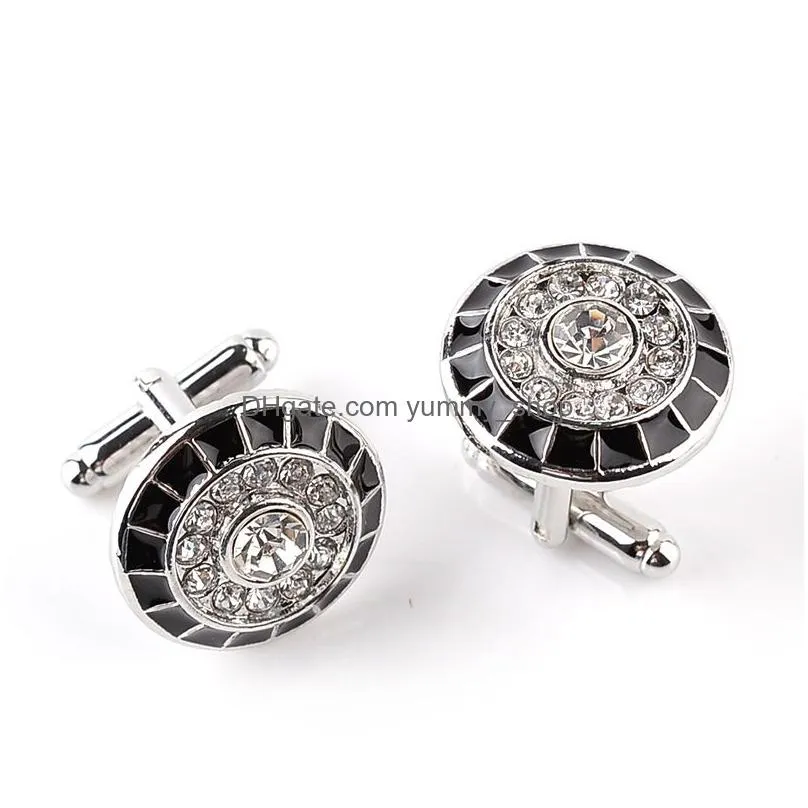 crystal cuff links diamond cross sign enamel cufflinks business franch t shirts suits button will and sandy jewelry