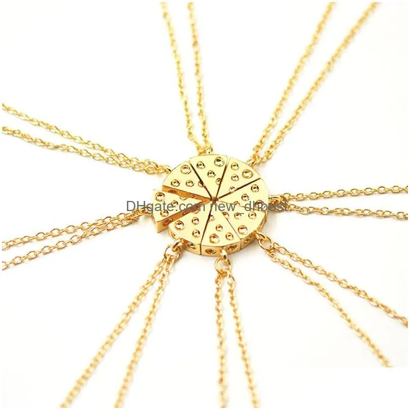 pizza necklaces silver gold pizza food pendant necklace gold chains necklace women fashion jewelry will and sandy gift