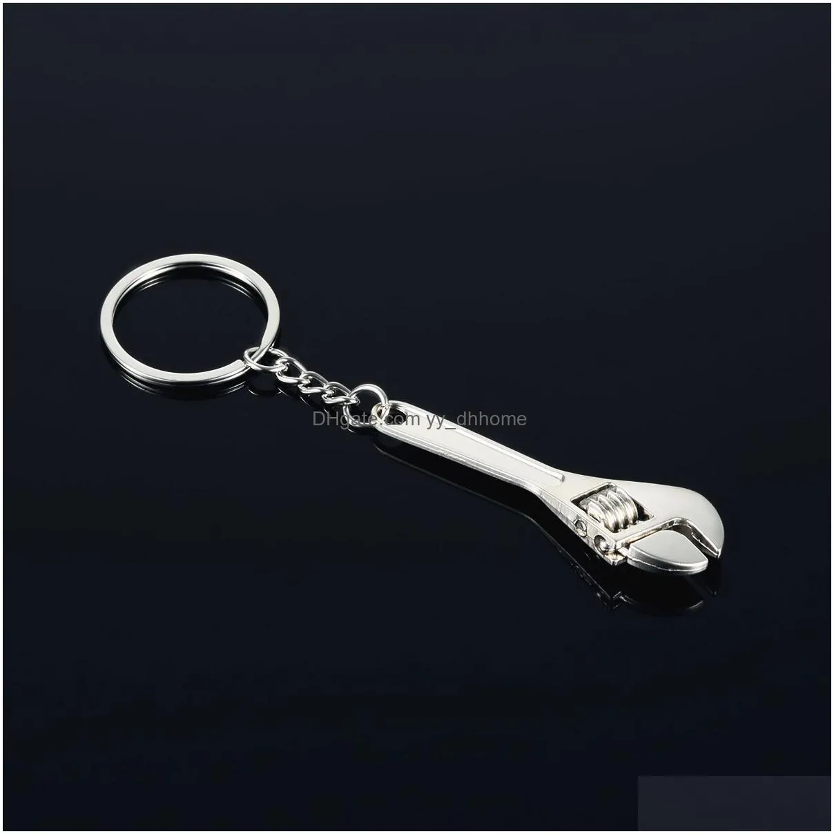 metalwrench key ring mini monkey wrench keychain holder hand tool rings fashion jewelry handbag hangs