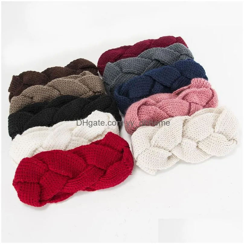 knit braid headband winter warm headband stretchy hair bands headwraps hair accessories for women girls fashion will and sandy gift