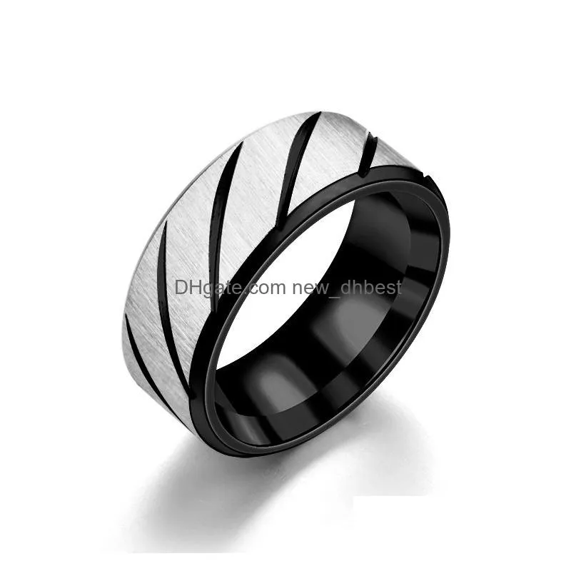 stainless steel cross grain twill ring blue gold couple band rings women mens fashion jewelry gift will and sandy