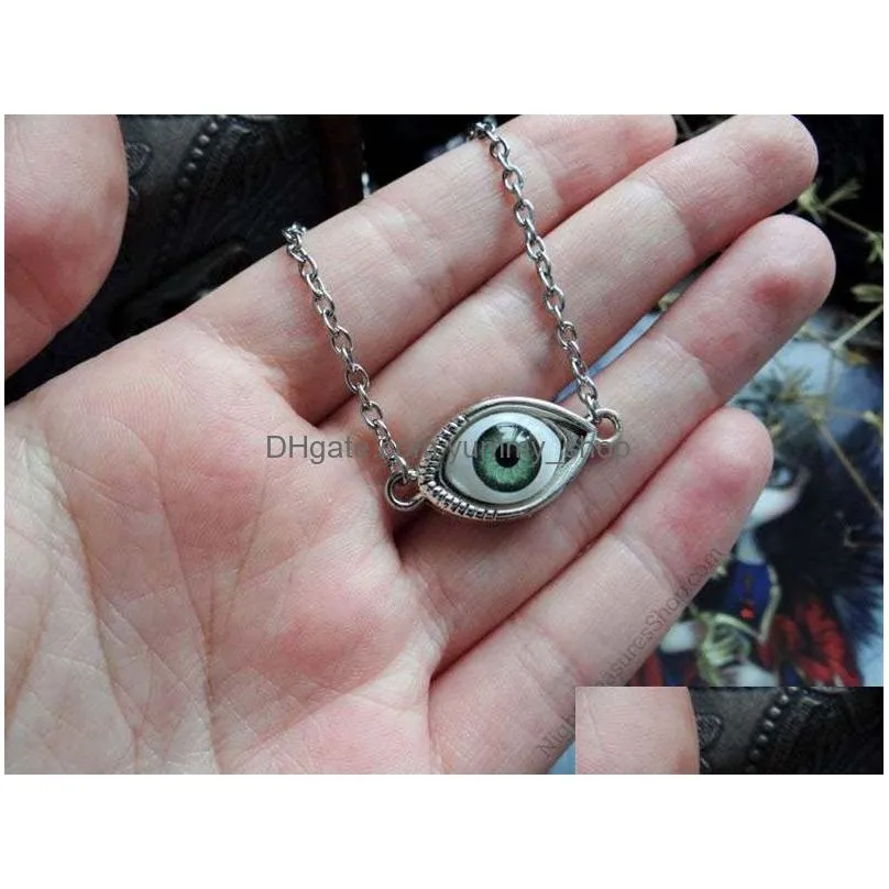 vintage bronze turkish l evil devil eyes necklace pendant punk bff statement steampunk choker for women witch gothic jewelry gift