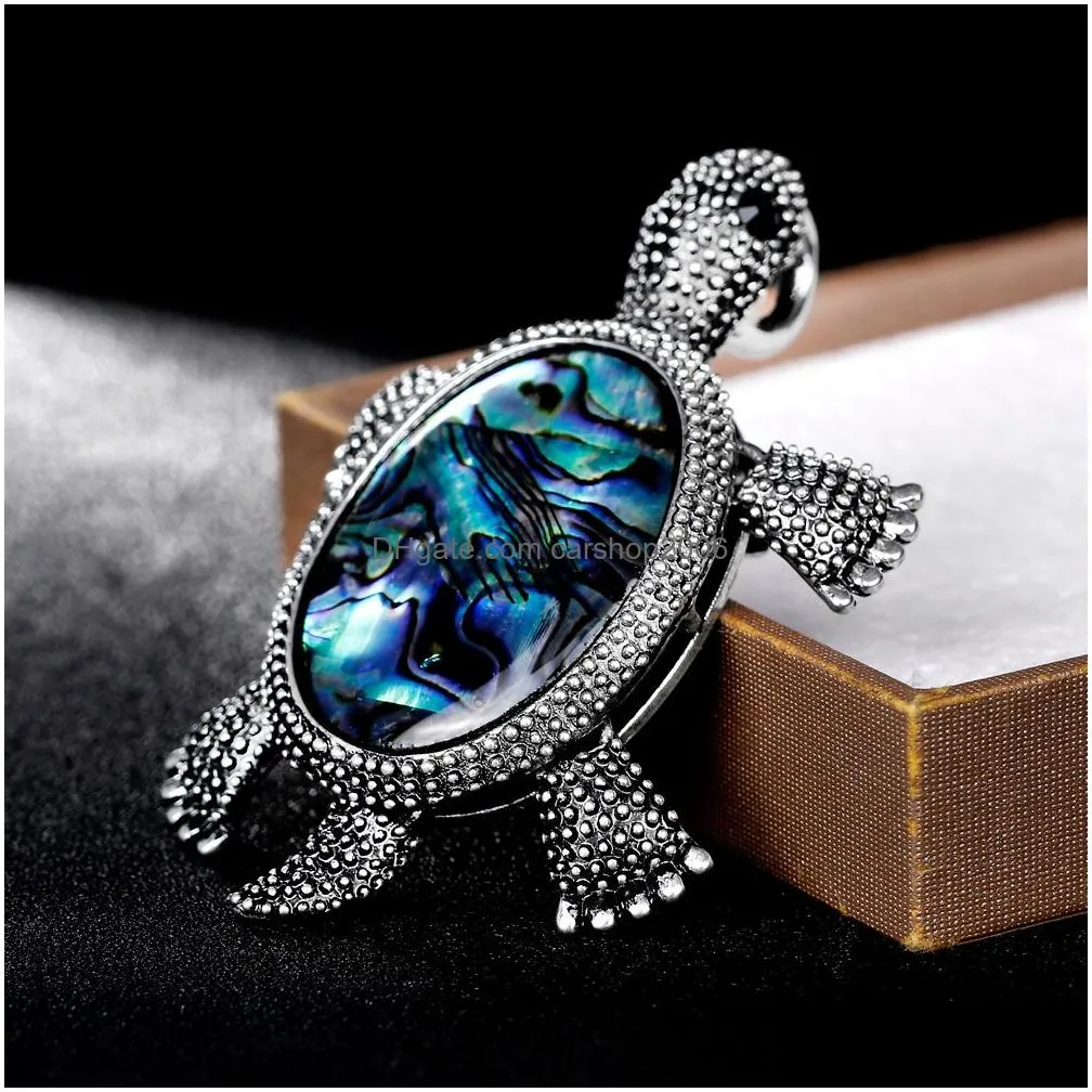 vintage tortoise shell corsage brooch pin animal brooches for women men fashion jewelry gift