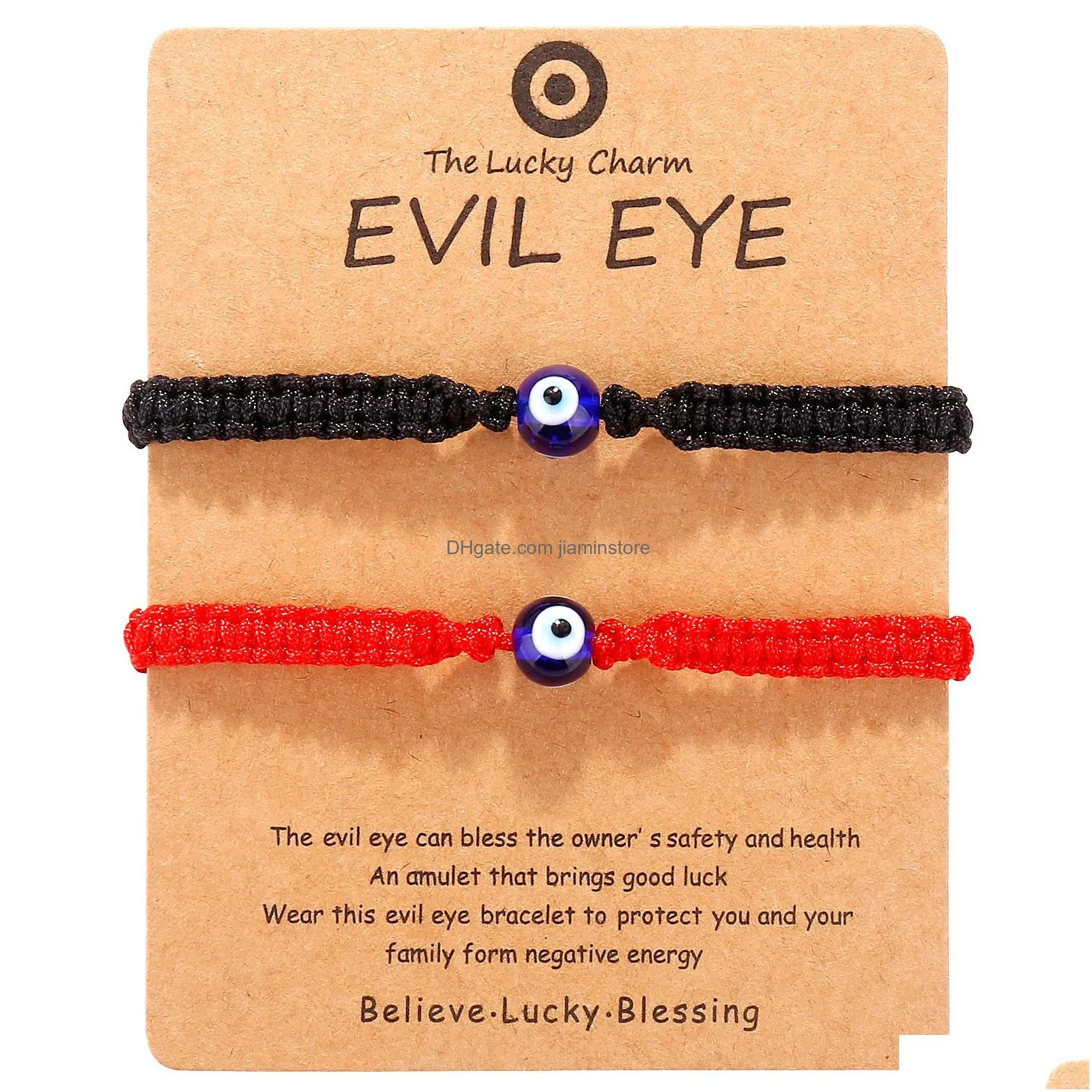 turkish lucky evil blue eye bracelets for women handmade braided rope lucky jewelry red black string bracelet friendship jewelry