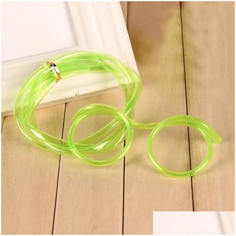 2pcs funny soft glass straw for kids flexible reusable straws colorful plastic drinking tube for party bar accessories