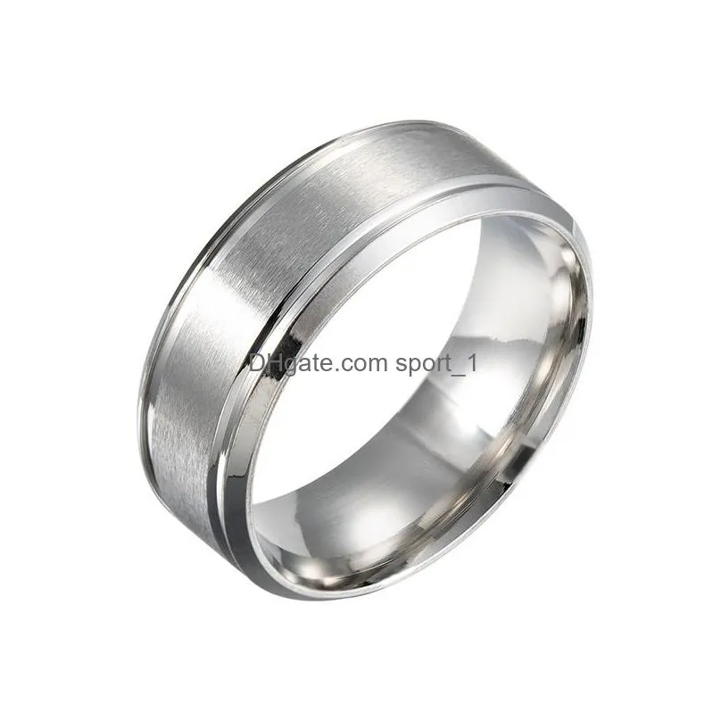 stainless steel matte ring simple gold rings women rings mens ring fashion jewelry will and sandy 080534