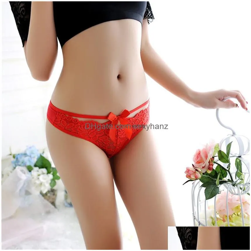 sexy lace briefs panties rose bowknot bandage waist briefs thongs g strings t back women underwear woman lingeries panty clothes
