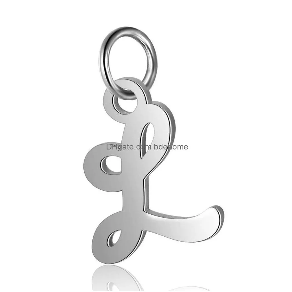 26pcs initial charms 26 english alphabet letter charm pendants for women man diy necklace bracelet jewelry making az