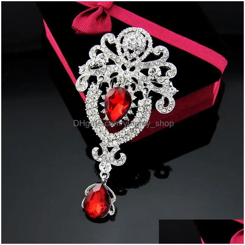 diamons crystal crown drop brooches pins corsage scarf clips engagement wedding brooch for women men fashion jewelry will and sandy