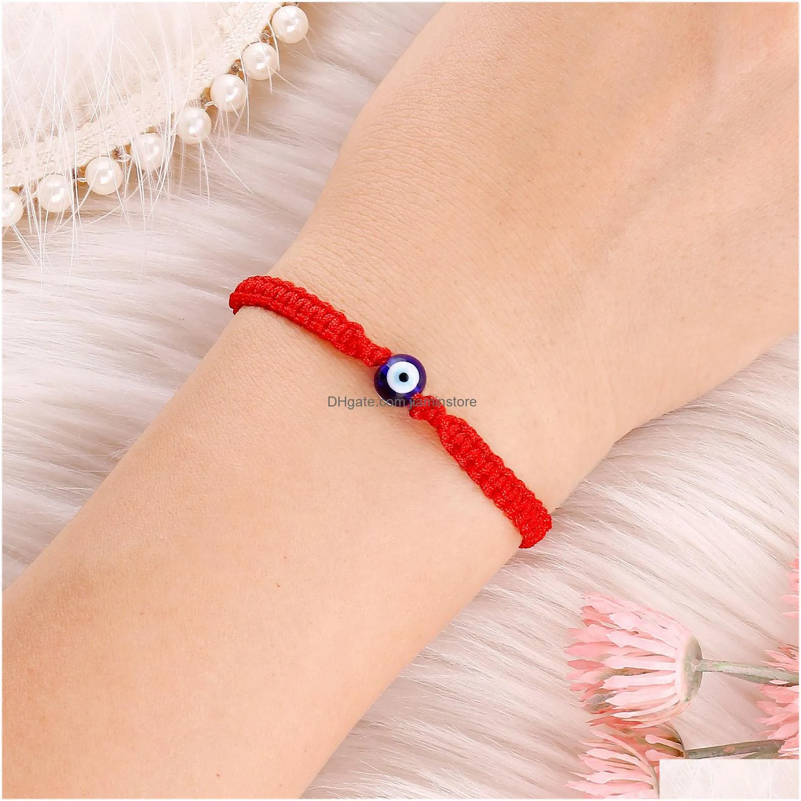 turkish lucky evil blue eye bracelets for women handmade braided rope lucky jewelry red black string bracelet friendship jewelry