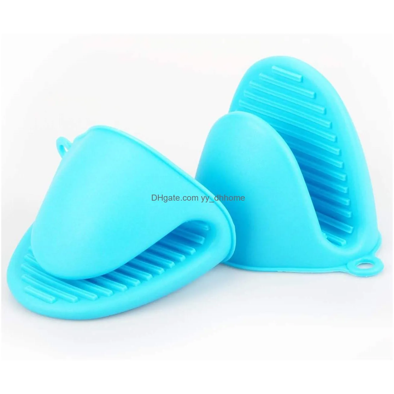 silicone heat resistant cooking pinch mini oven mitts finger protector pot holder for kitchen baking home tools