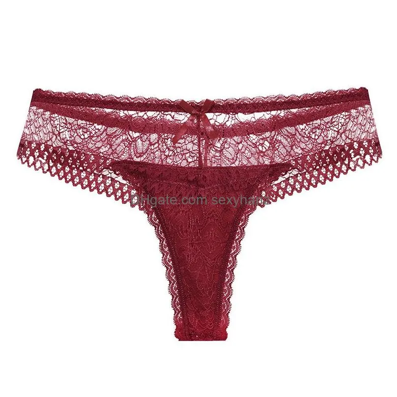 women lace bow panties t back lady underwears g string see through brief thong sexy lingerie underwear clothing