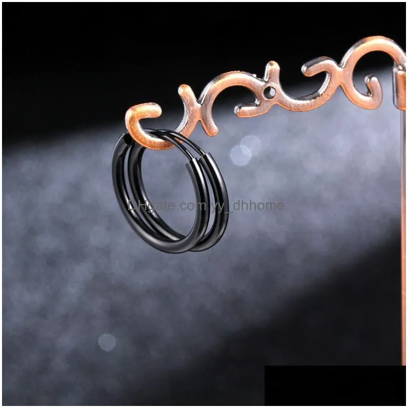 luxury small dangle earring circle round earrings for women men party wedding ear ring charm jewelry wholesale