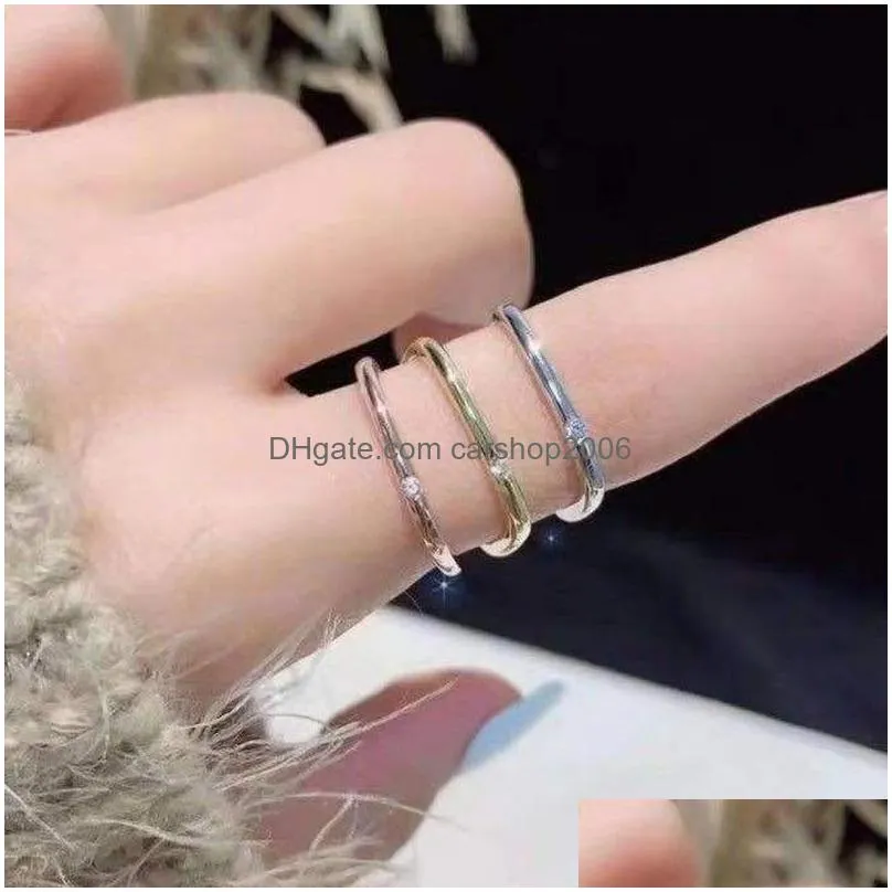 diamond square ring band tetragonum shape rings women fashion jewelry will and sandy