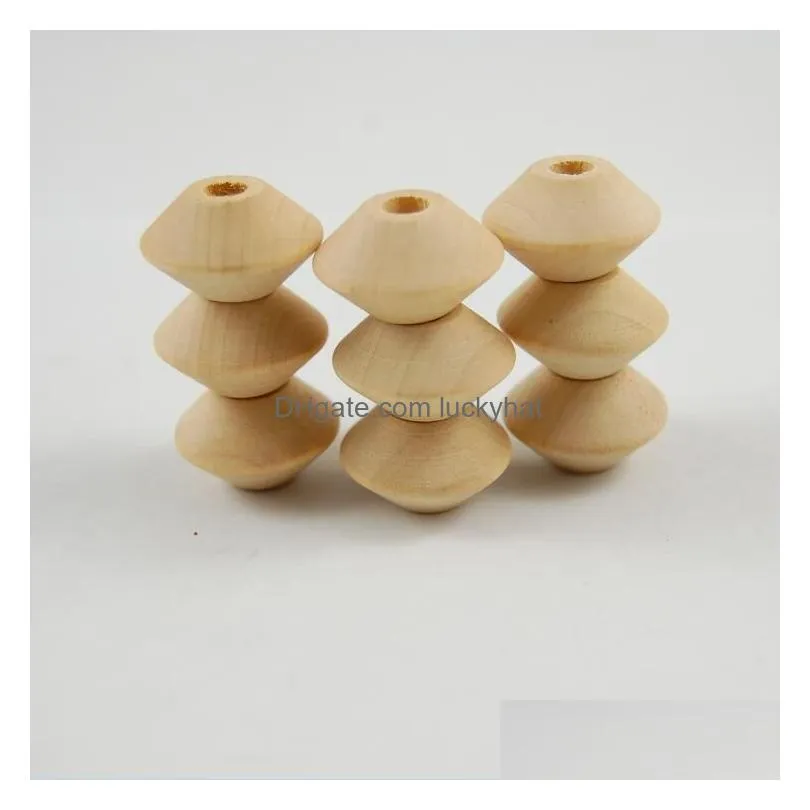 50pieces 22 x13mm natural wood color round space wooden beads jewelry accessories for diy jewelry accessories childrens abacus loose