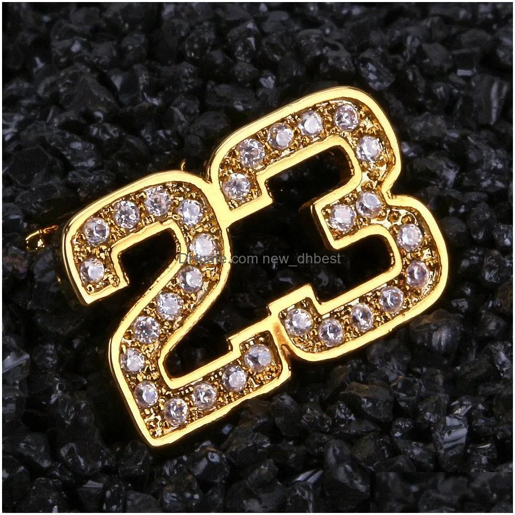 18k gold plated copper braces iced out punk hiphop number 23 2 teeth grillz dental mouth fang grills tooth cap cosplay party rapper