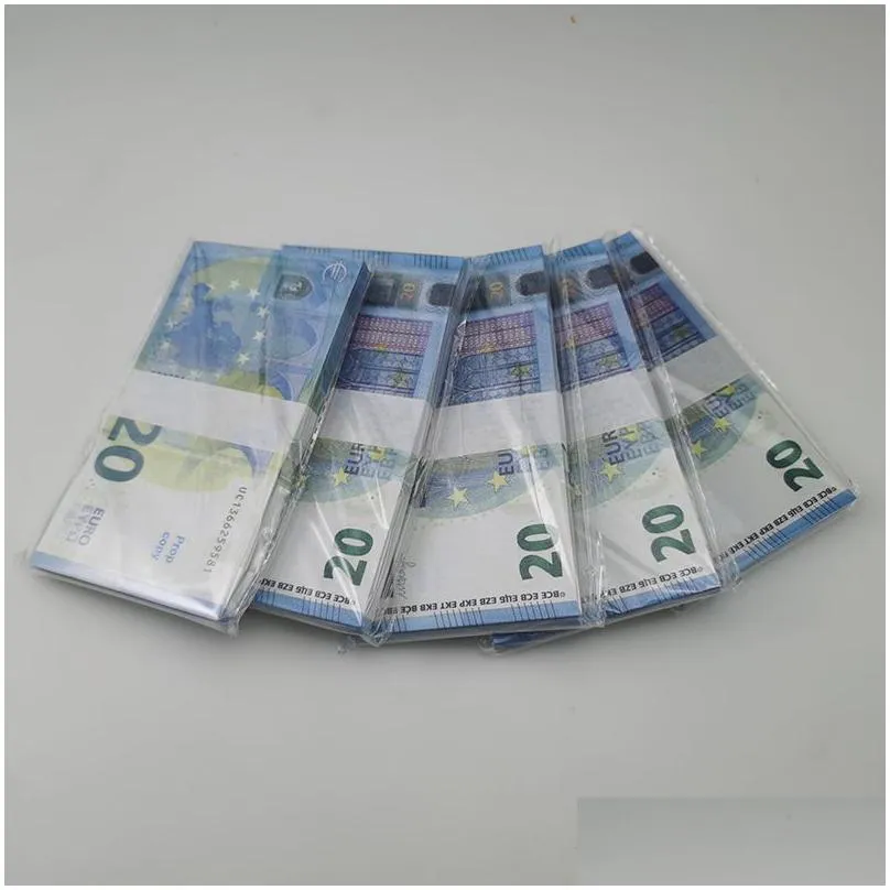 party supplies movie money banknote 5 10 20 50 dollar euros realistic toy bar props copy currency fauxbillets 100 pcspack9179756