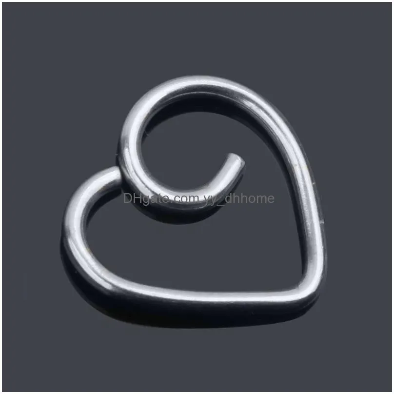  fashion high quality 4 colors stainless steel heart shape cuff earring studs ear piercing stud earrings jewelry gifts for men and