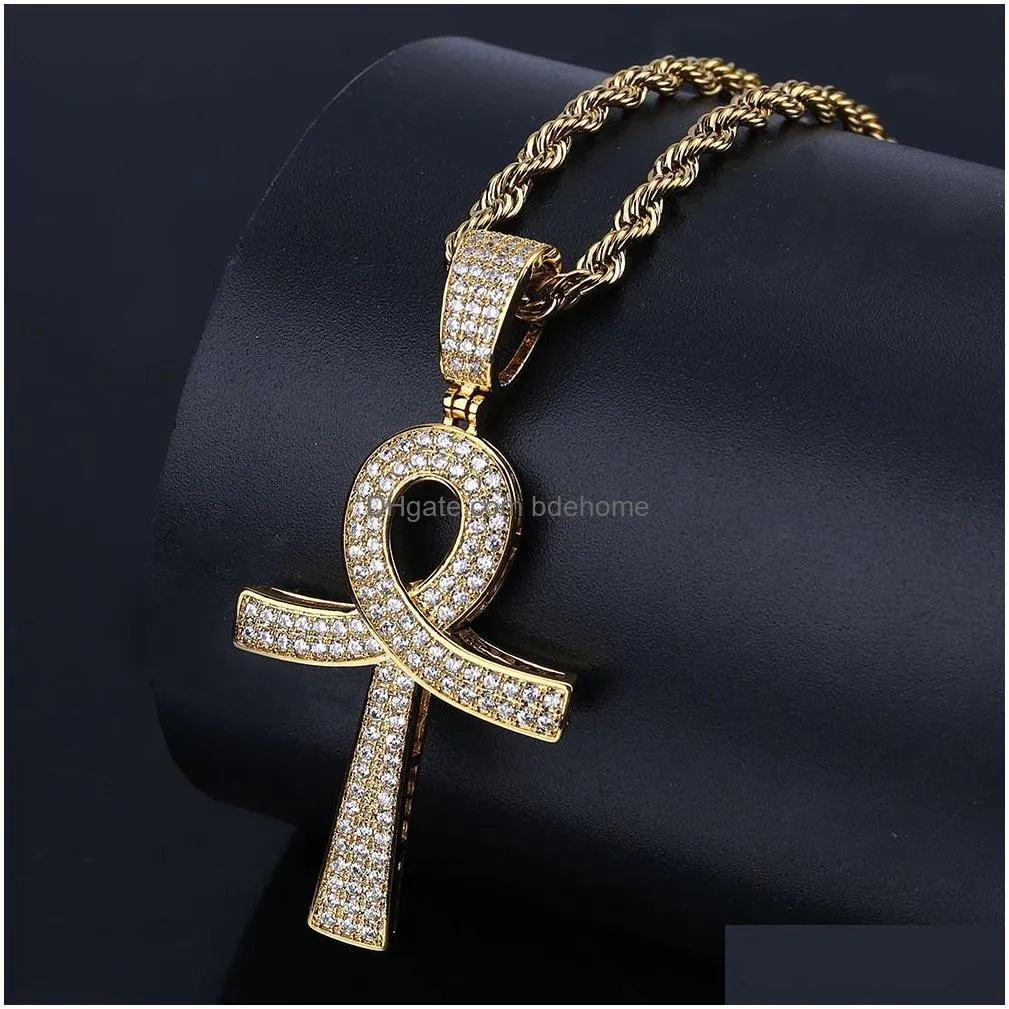top quality gold white gold plated buffaloniagara marriott key cross pendant necklace bling diamond hip hop rapper jewelry for men