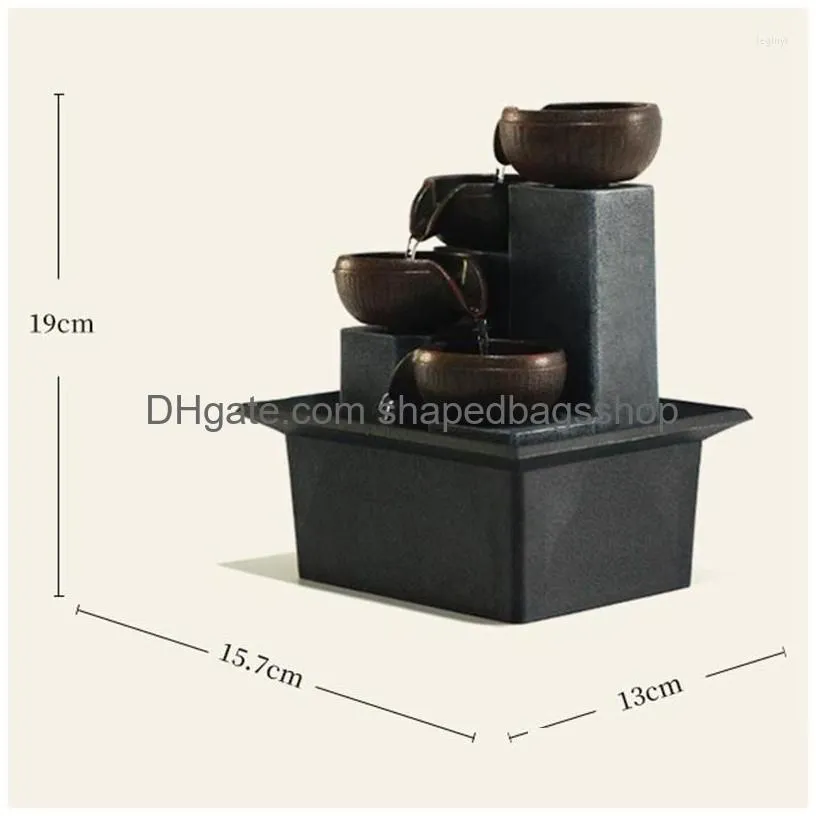 watering equipments tabletop fountain ornaments home gardening decoration rockery water crafts gifts desktop decorations eu plug