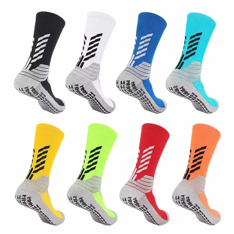 Top quality High elastic football socks of leg inserts fixed Soccer socks professional mid-tube non-slip sports socks