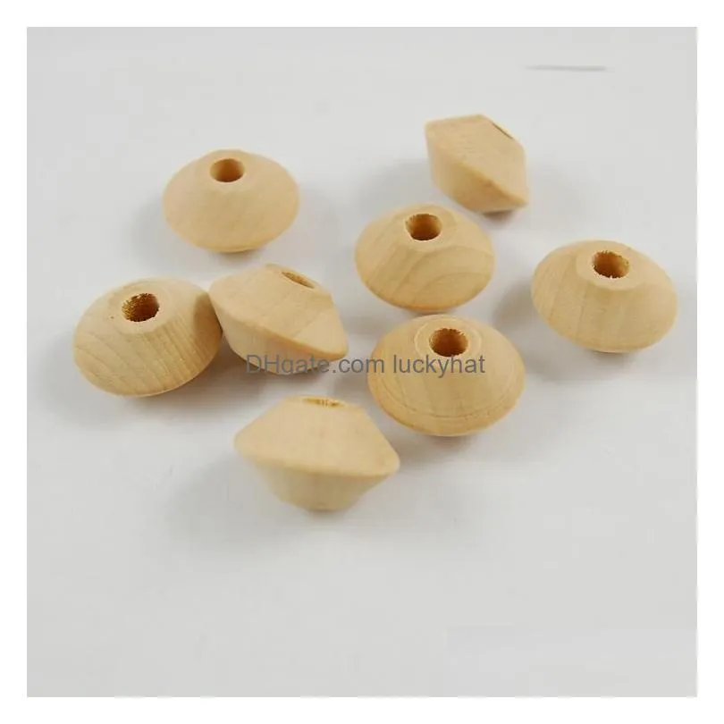 50pieces 22 x13mm natural wood color round space wooden beads jewelry accessories for diy jewelry accessories childrens abacus loose