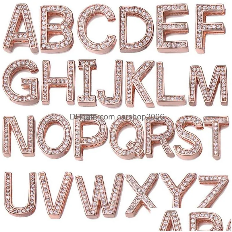 4 colors rose gold iced out cz cubic zirconia hip hop custom name strap bangle bracelet diy letters lovers wristband jewelry for men 