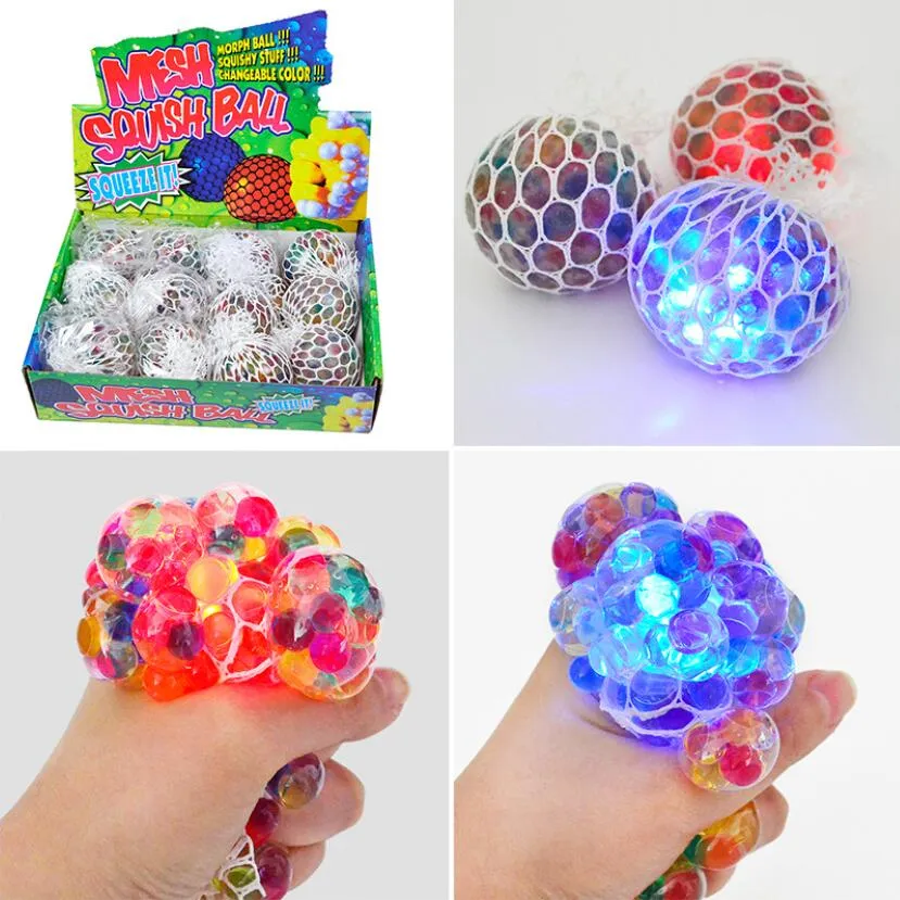 Car Dvr Decompression Toy 5.0Cm Colorf Mesh Squishy Grape Ball Fidget Anti Venting Balls Squeeze Toys Anxiety Reliever Drop Delivery G