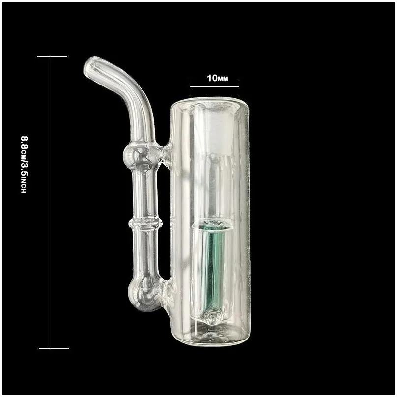 10mm joint mini small hookahs glass oil burner smoking pipe 3.5 inch height glass pipes ash catchers bong percolater bubbler tobacco bowl for smokers