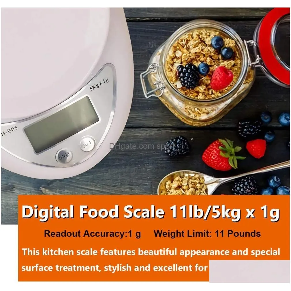 5000g/1g digital food scale multifunction measures in grams and ounces kitchen accessories