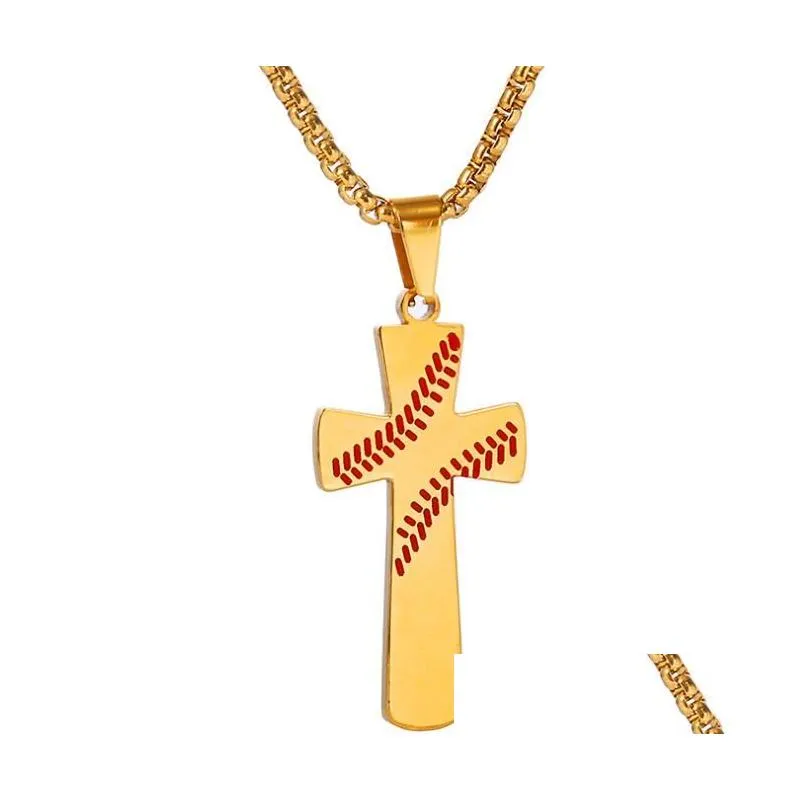 2020 baseball bat cross pendant necklace stainless steel original bat cross