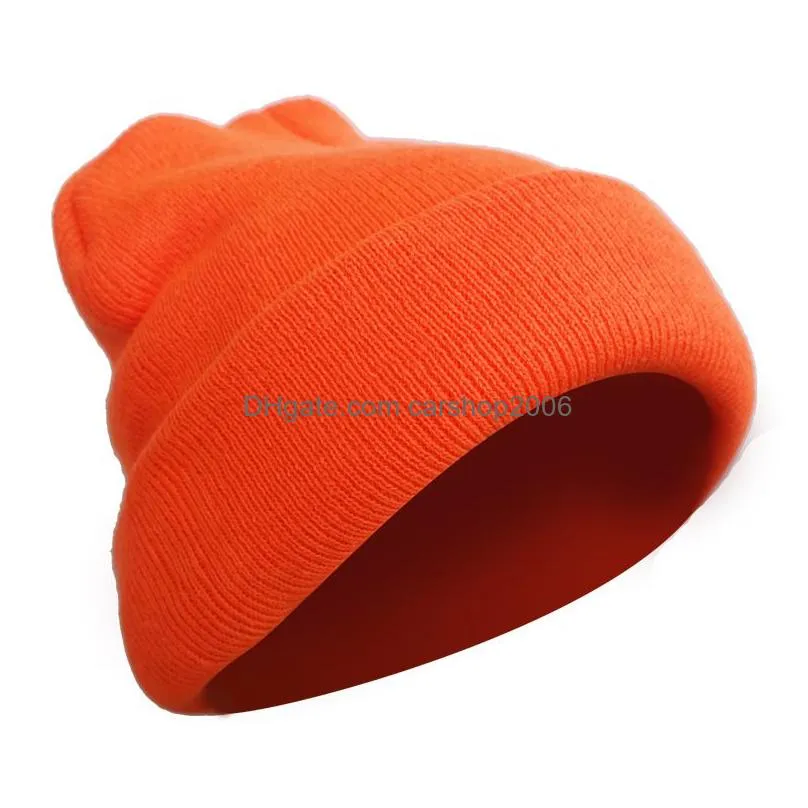 thick man beanie hat ear warm windproof winter hat solid color hip hop hats cap soft elastic men wool knitted hat gift wholesale dbc