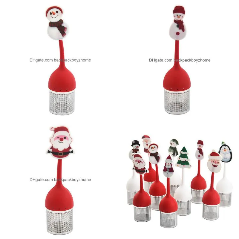 christmas tea infusers silicone tea strainers filters for brewing dishwasher safe decor