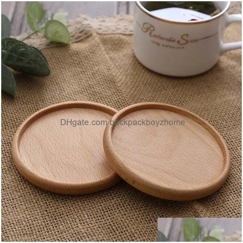 wooden coasters black walnut coffee tea cup mats wooden cup mat bowl pad teapot drink coasters home bar tools dhs