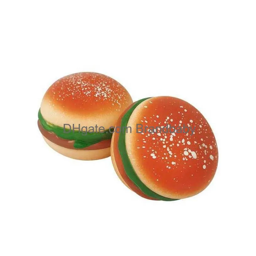 decompression toy burger stress ball 3d squishy hamburger fidget toys silicone decompression silicone squeeze fidget ball fidget sensory toy